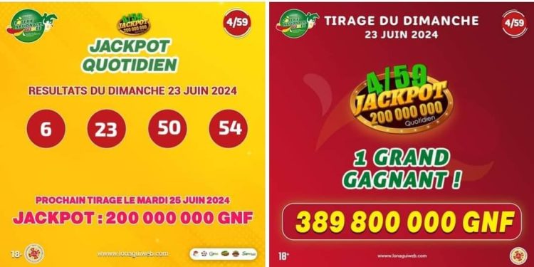 LONAGUI: Enfin, un gros gagnant dans la ville de Mamou