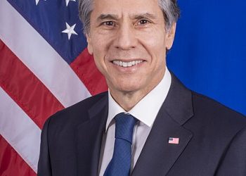 Le secrétaire d’État Antony J. Blinken lors de la conférence « Appel à l’action : Aide humanitaire urgente pour Gaza »