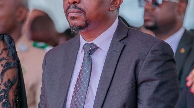 Mohamed Lamine Sy Savané à la cérémonie de pose de la première pierre du Cinéma Center de Conakry