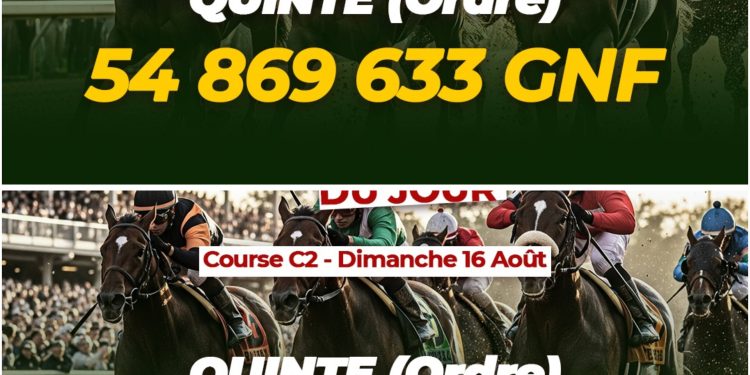 Quinté du dimanche : plus de 105 millions GNF en jeu